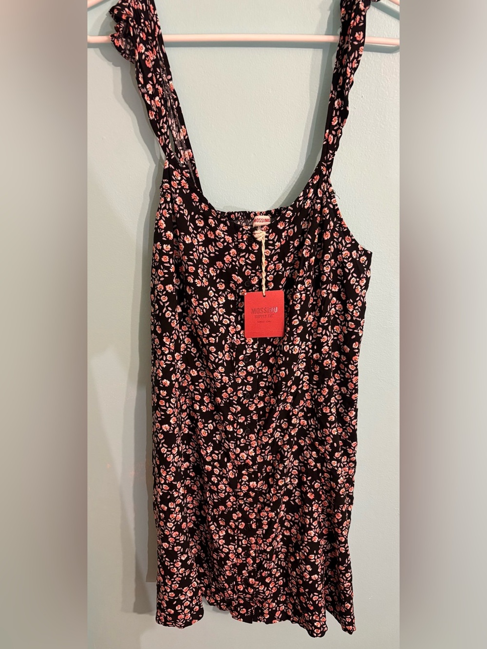 Target Mossimo Floral dress - Black with Pink Blossoms